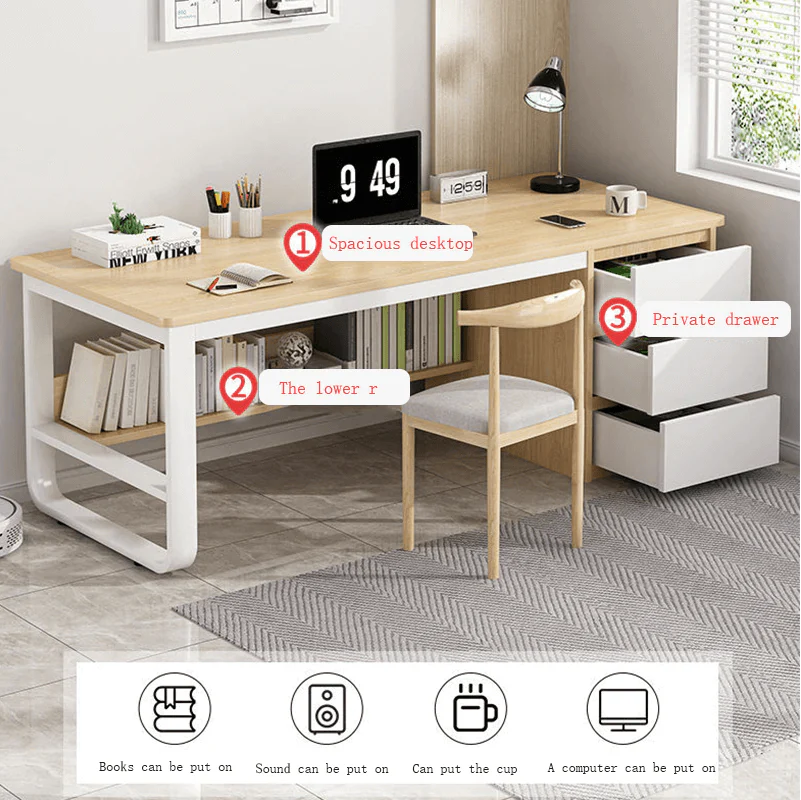 Computer Desk with Drawers - Image 5