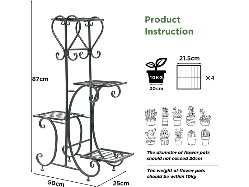 Metal Plant Stand 4 Tier - Image 8