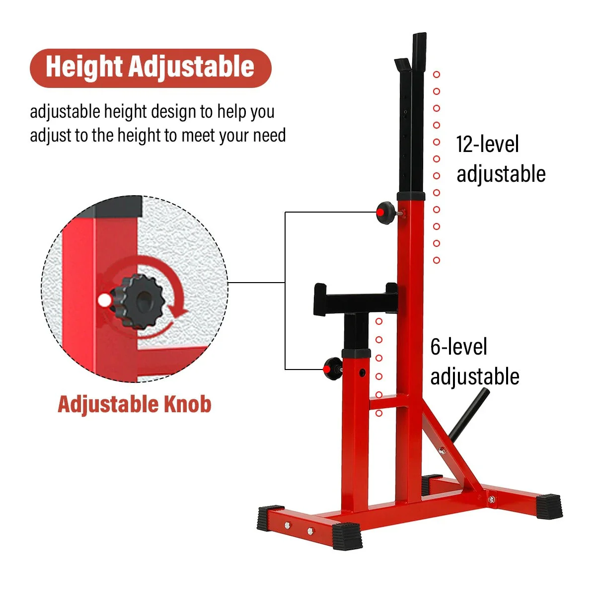 Multi-Adjustable Squat rack Lifting Barbell Stand Fitness Rack - Image 6