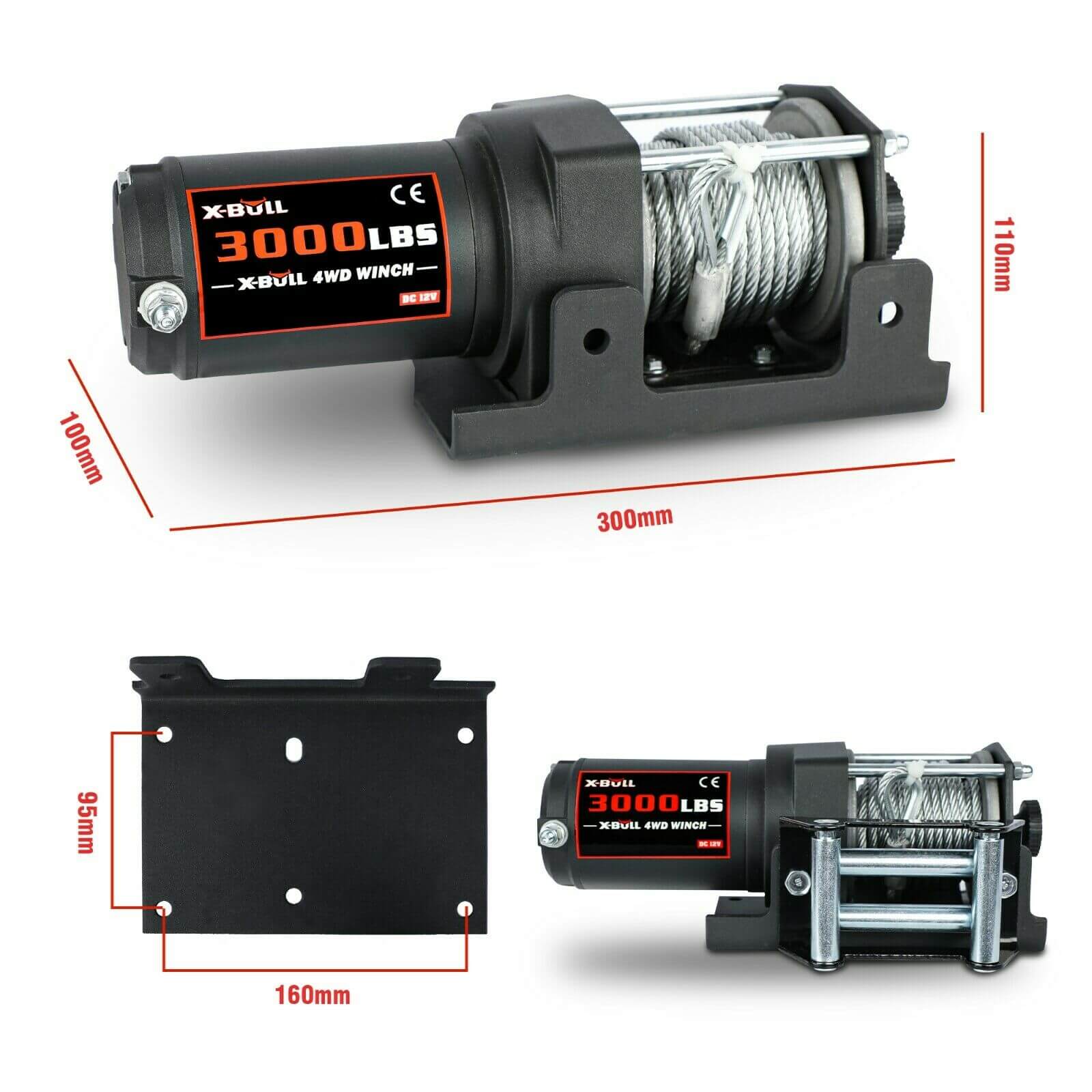 X-BULL Electric Winch 12V 3000lbs - Image 5