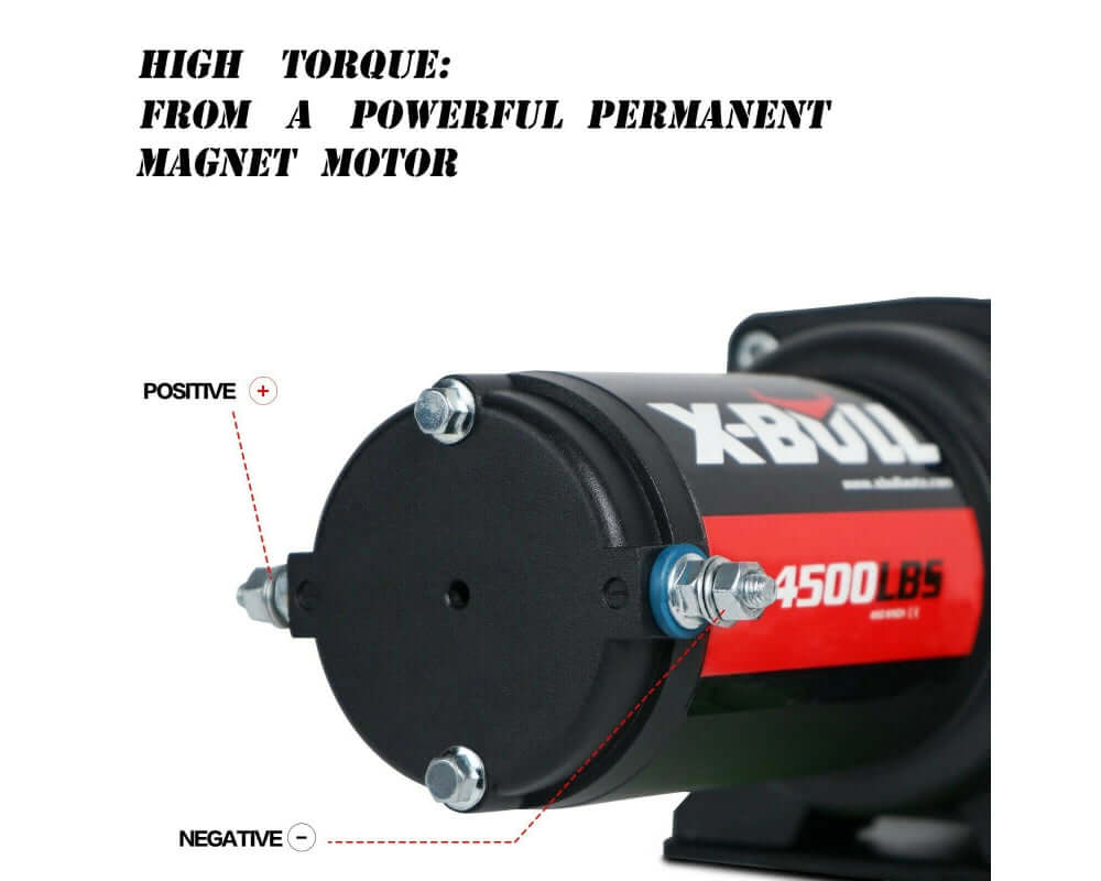 X Bull Electric Winch 4500LBS 12V ATV UTV 4WD with Wireless & Wired Remote - Image 8