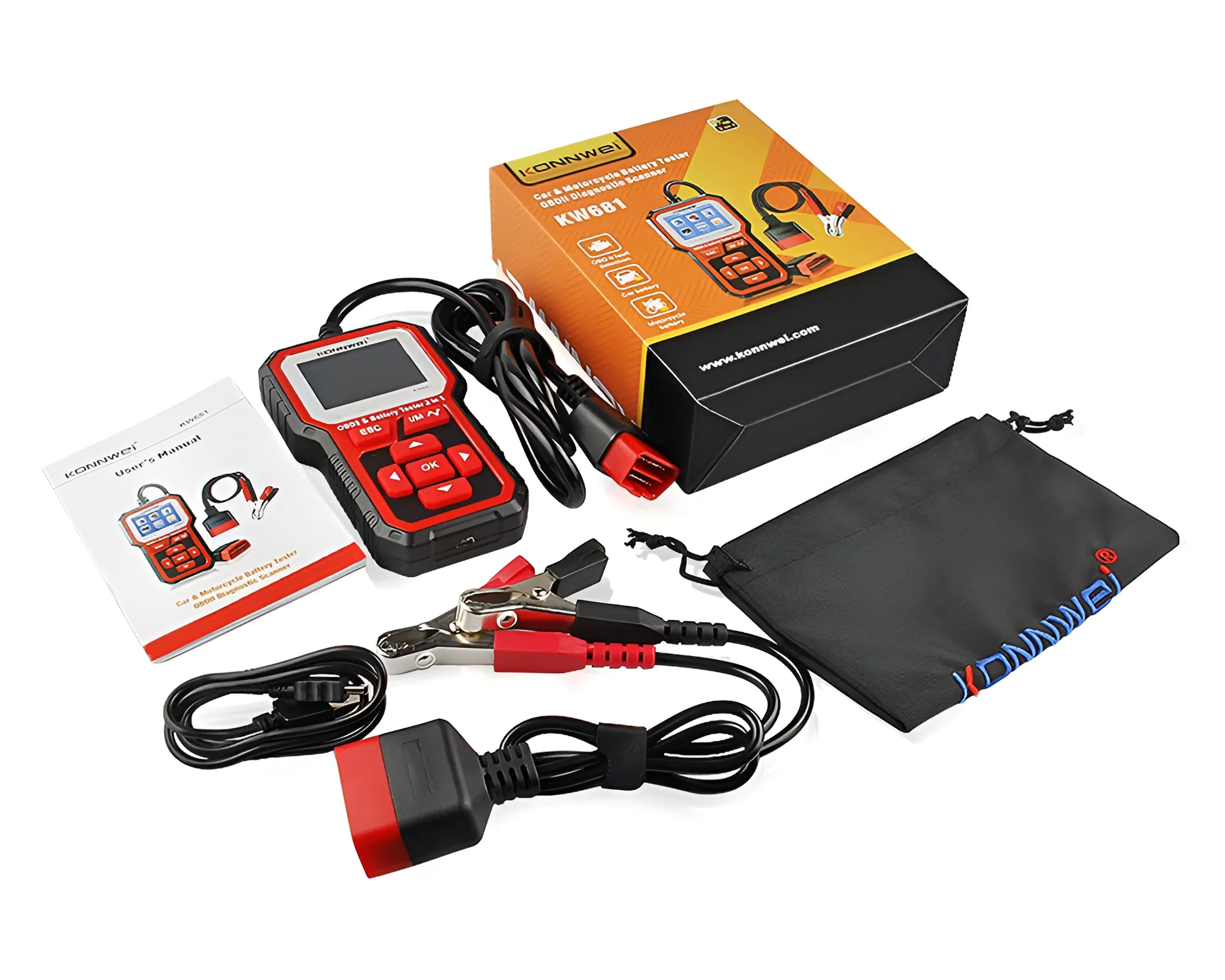 KONNWEI KW681 OBD2 Scanner 6V 12V - Image 2