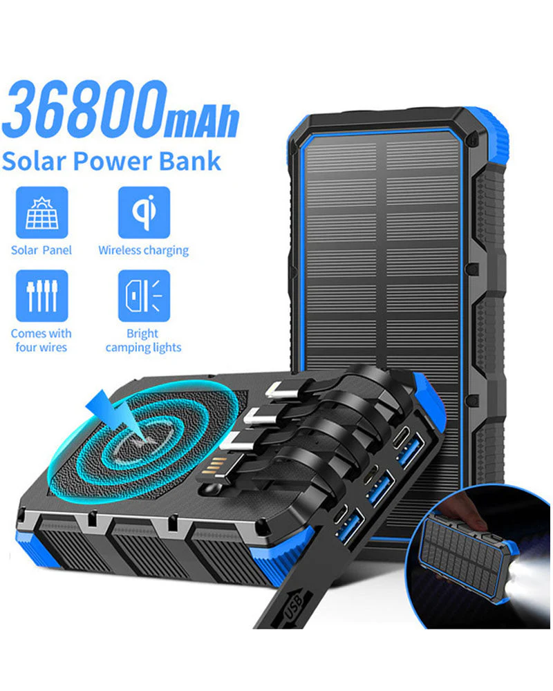 Wireless Solar Power Bank 36800mAh - Image 5