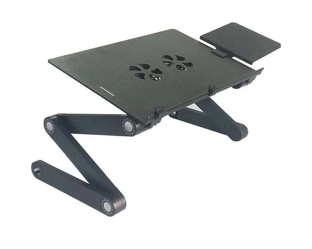 Adjustable Laptop Table Stand with Cooling Fan - Image 9