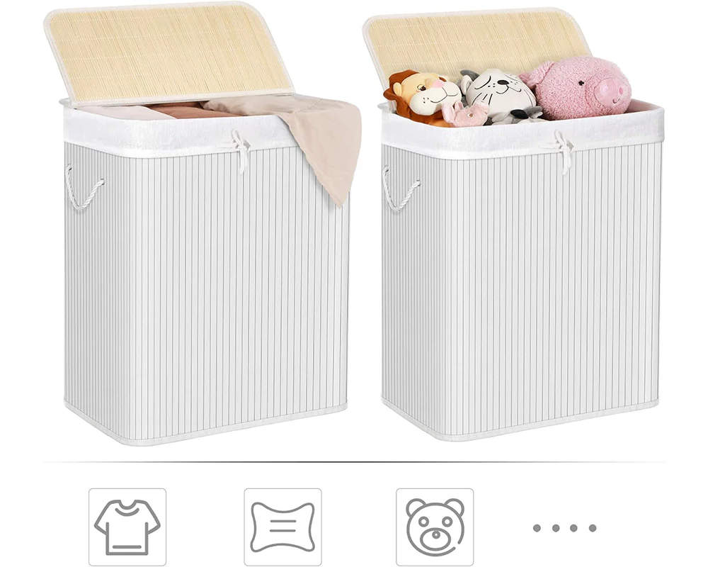 Laundry Basket Large Basket with Lid - Image 5