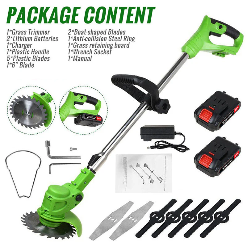 Push Weed Eater strimmer, Battery Operated Grass Cutter - Image 7