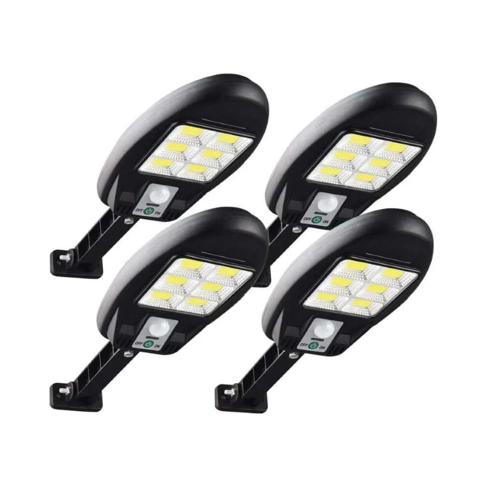 4 x 72 LED COB Solar Powered PIR Motion Sensor Security Wall Lights