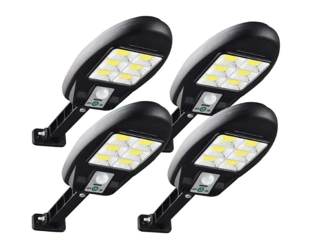 4 x 72 LED COB Solar Powered PIR Motion Sensor Security Wall Lights - Image 2