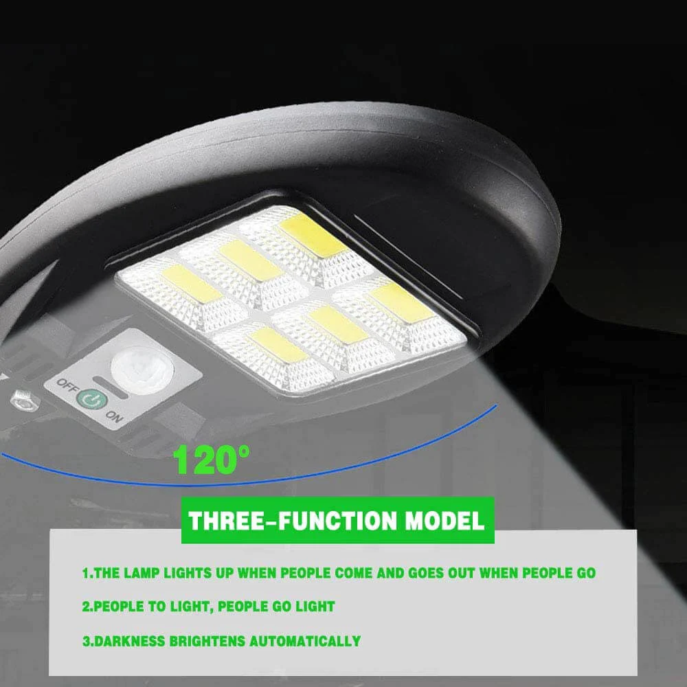 4 x 72 LED COB Solar Powered PIR Motion Sensor Security Wall Lights - Image 3