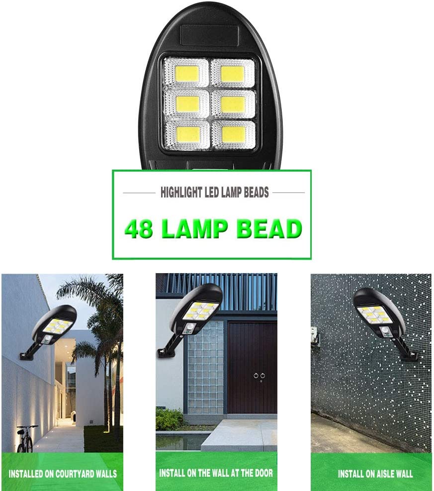 4 x 72 LED COB Solar Powered PIR Motion Sensor Security Wall Lights - Image 4