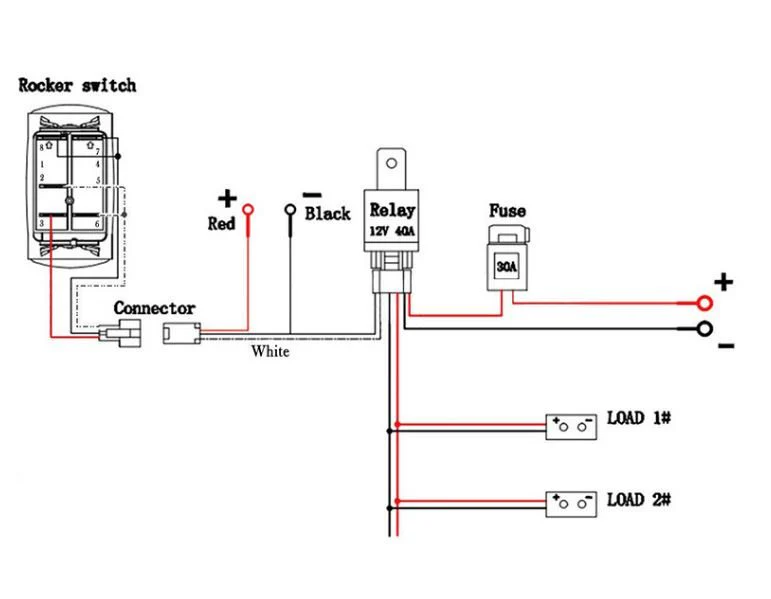 Led Light Bar Wiring Harness 12V 40A - Image 5