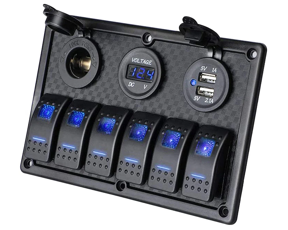 6 Gang Rocker Switch Panel - Image 3