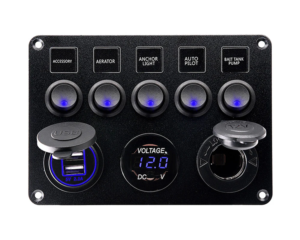 5 Gang Rocker Switch Panel - Image 3