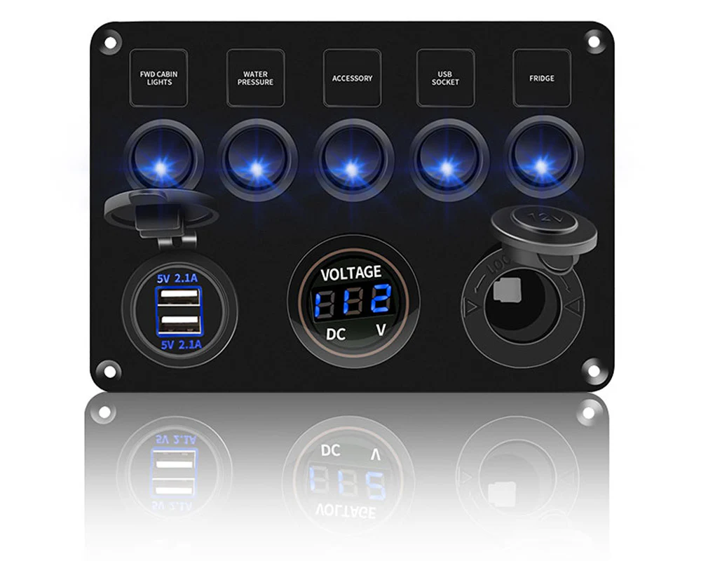5 Gang Rocker Switch Panel - Image 5