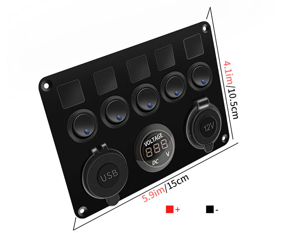 5 Gang Rocker Switch Panel - Image 8
