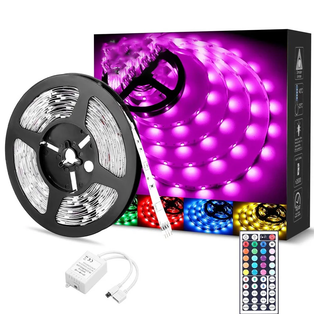 Led Strip Light Kit 5M 240Led 5050 Rgb With 44 Key Controller - Image 3