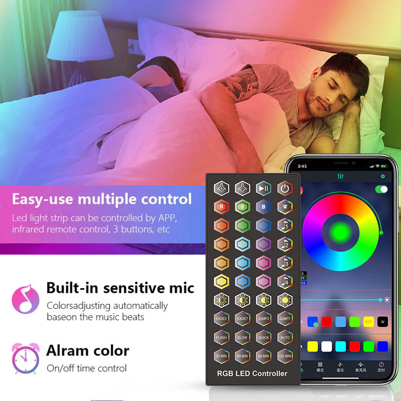LED Strip Lights 20M 5050RGB 24key Remote - Image 5