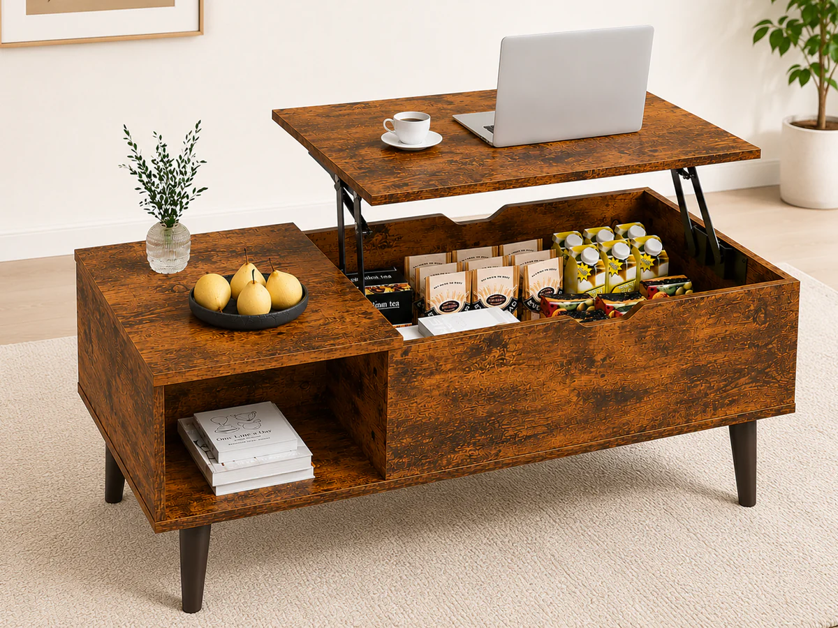 Coffee Table with Lift Top and Hidden Storage - Image 5