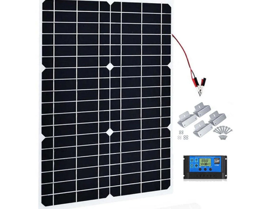 Monocrystalline Solar Panel 50W 12V with controller and mount - Image 7