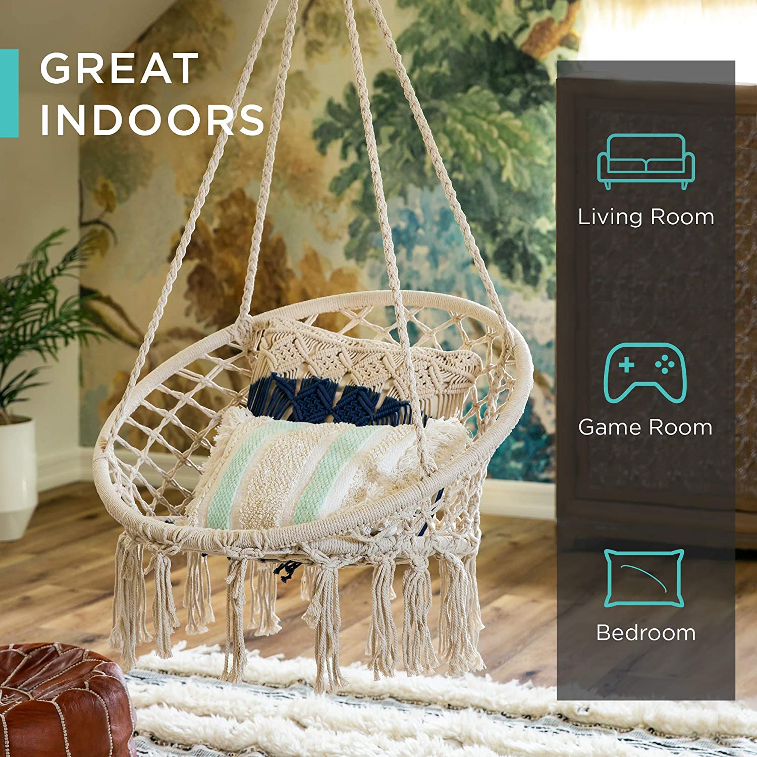 Macrame Hanging Chair - Image 2