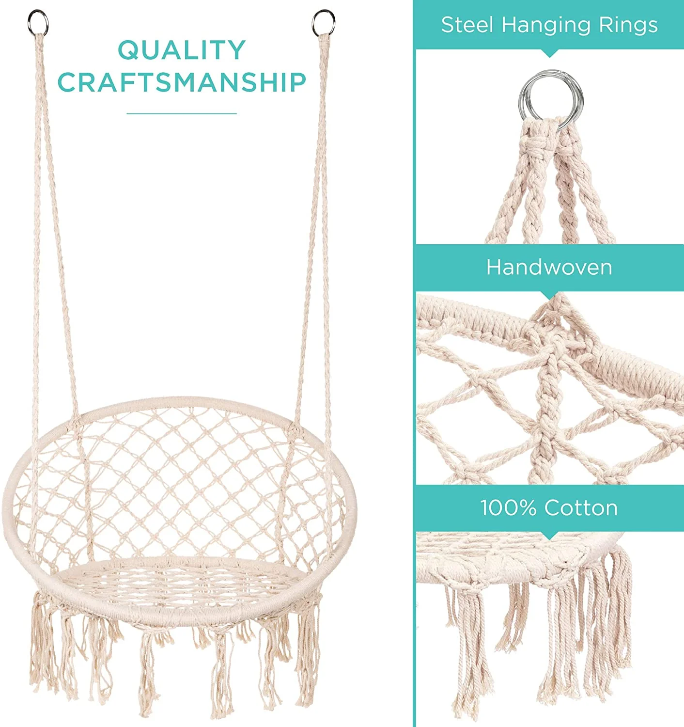Macrame Hanging Chair - Image 4