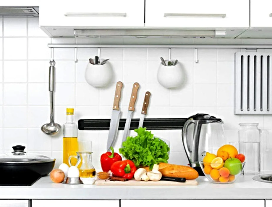 MAGNETIC KNIFE HOLDER Knife Fork Block Kitchen Rack Desk Organizer - Image 2