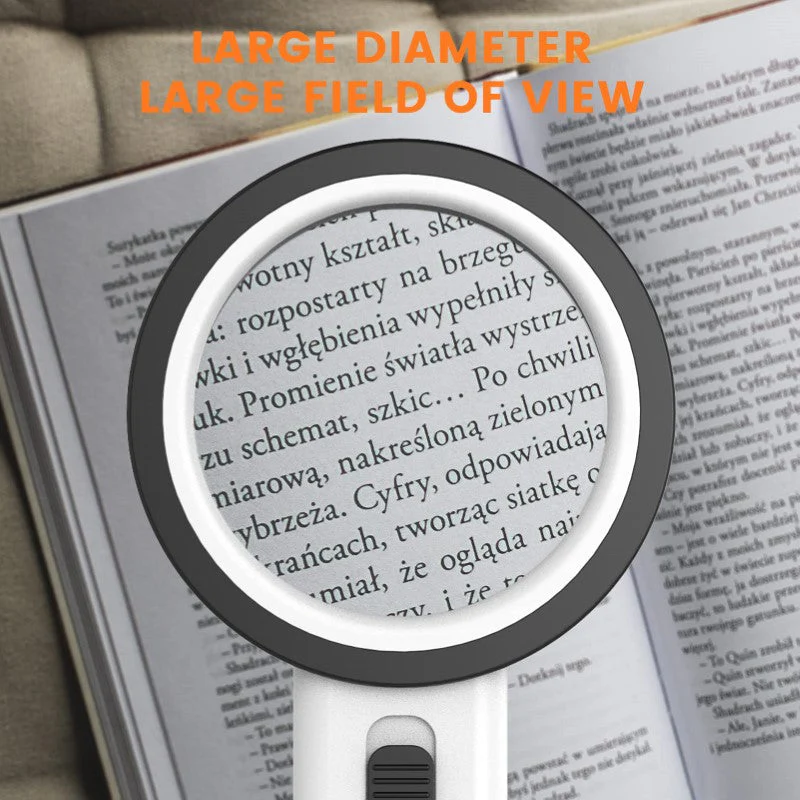 Handheld Large Magnifying Glass 12 LED - Image 4