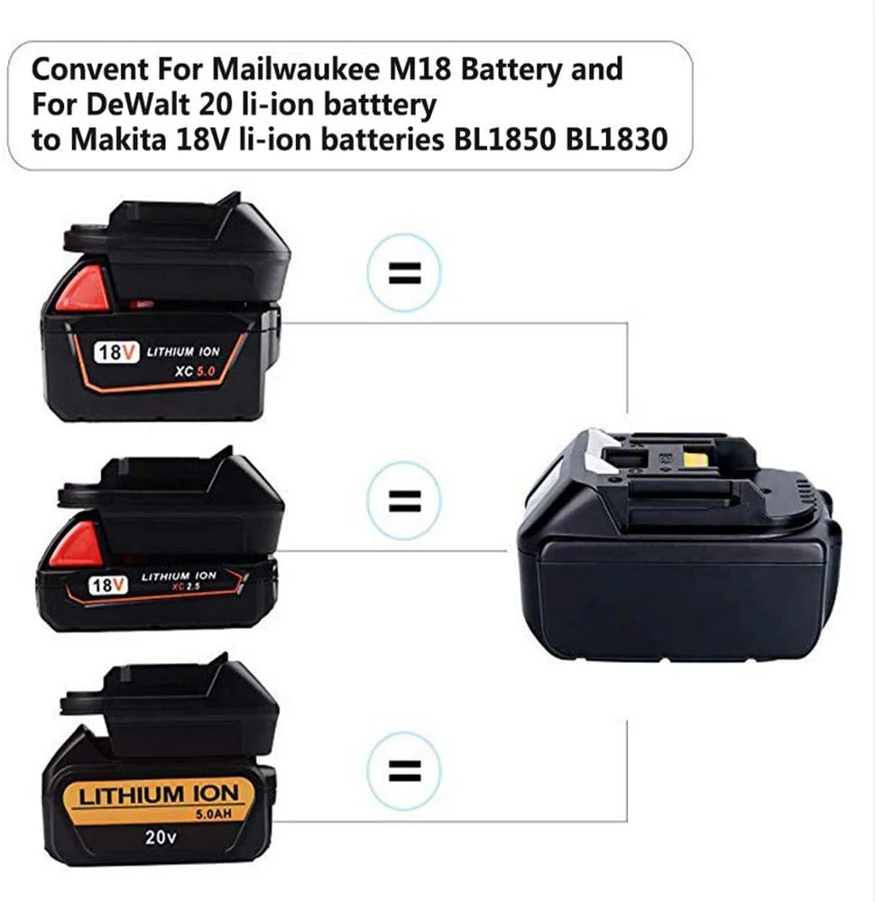 Milwaukee Dewalt To Makita Adapter 18V Lithium - Image 3