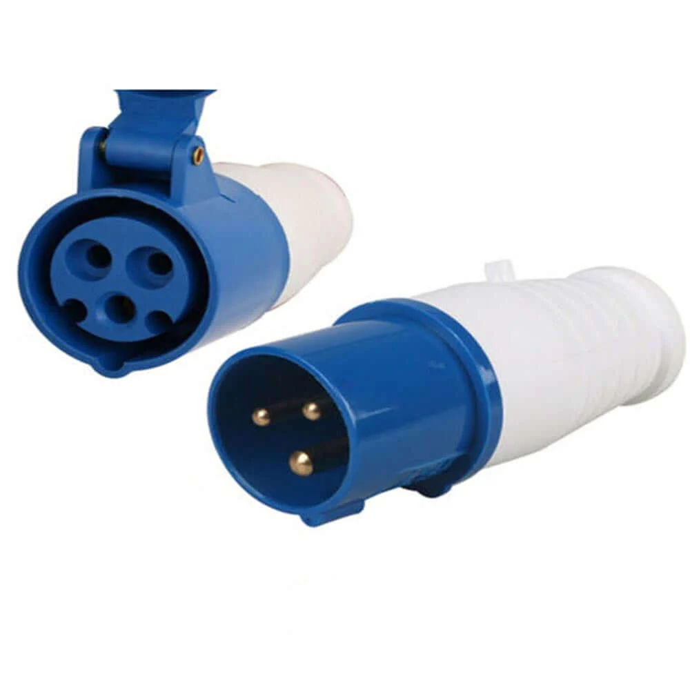 Caravan lead connector plug 16A IP44 Male + Female Combo - Image 2