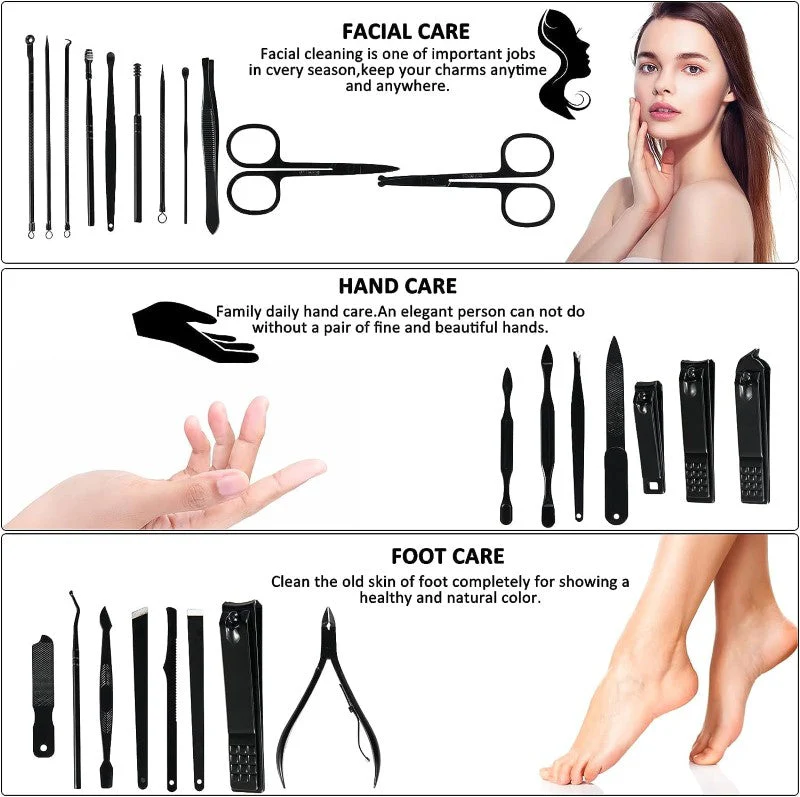 Manicure Set Personal Care Nail Clipper Kit, Manicure 26 IN 1 Set - Image 4