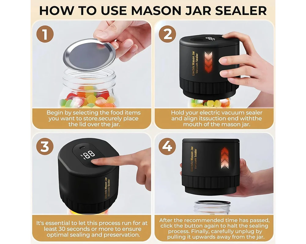 Electric Mason Jar Vacuum Sealer - Image 7