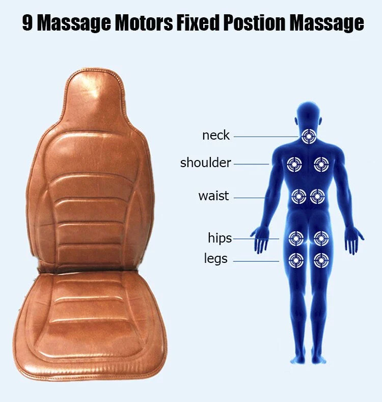 Electric Leather Back Massager Chair Cushion - Image 3