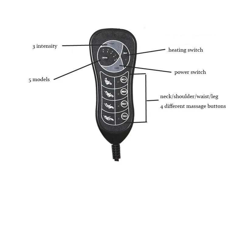 Electric Leather Back Massager Chair Cushion - Image 5