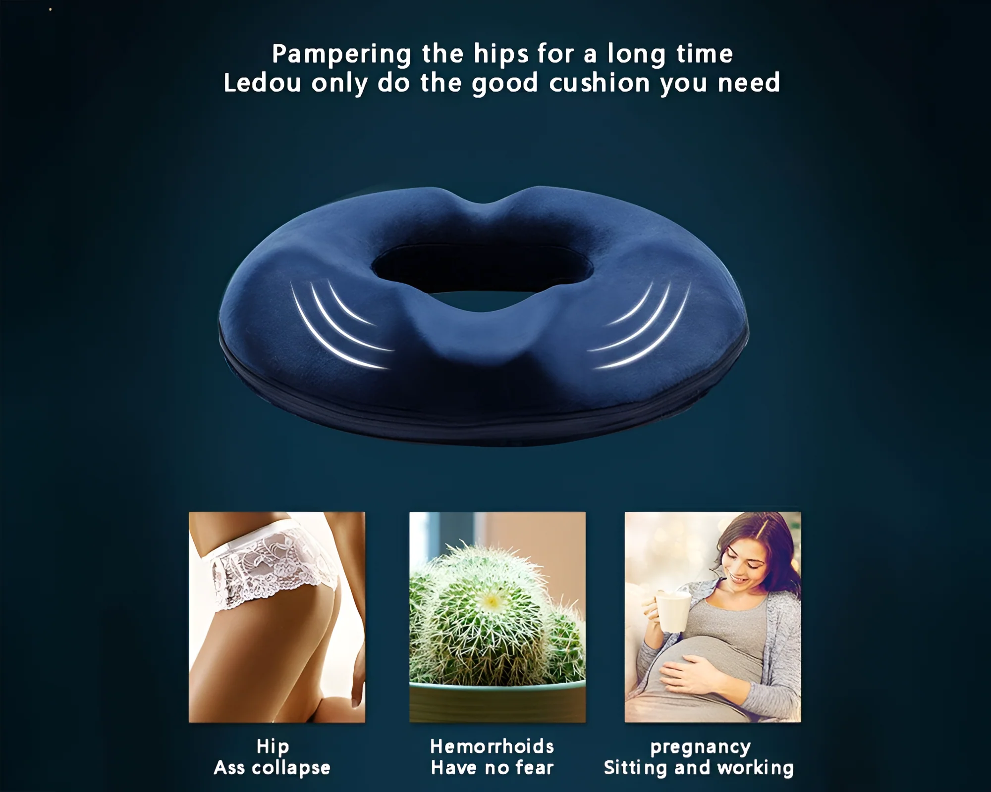 Memory Foam Donut Seat Cushion - Image 6