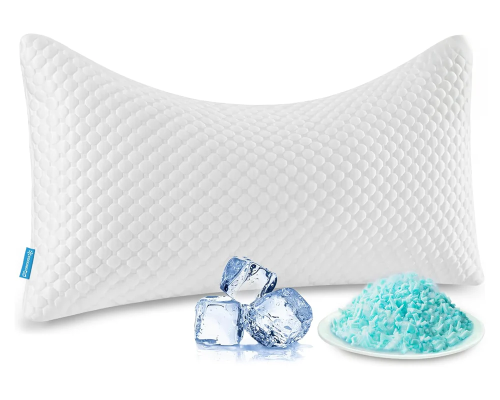 Side Sleeper Pillow – Curved Memory Foam Adjustable Cooling Pillow for Neck & Shoulder Pain Relief - Image 2