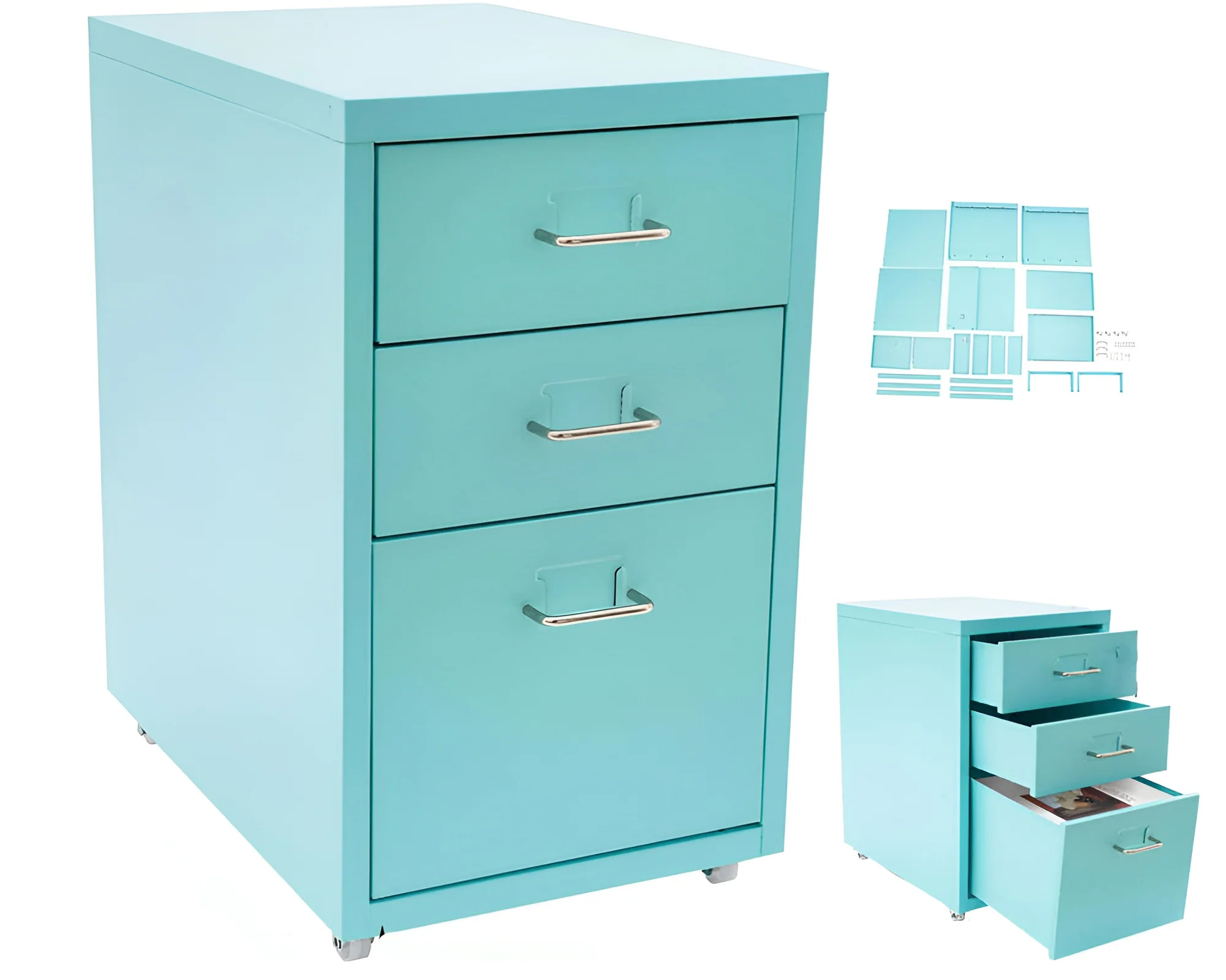 Metal Mobile File Cabinet - Image 2