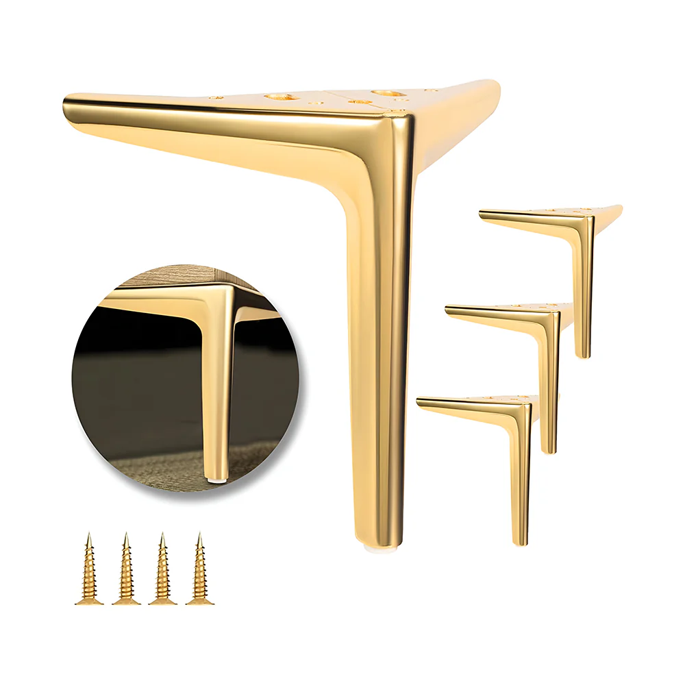 Metal Table Legs 4PCS Gold Furniture Legs for Sofas Tables Cabinets DIY Projects