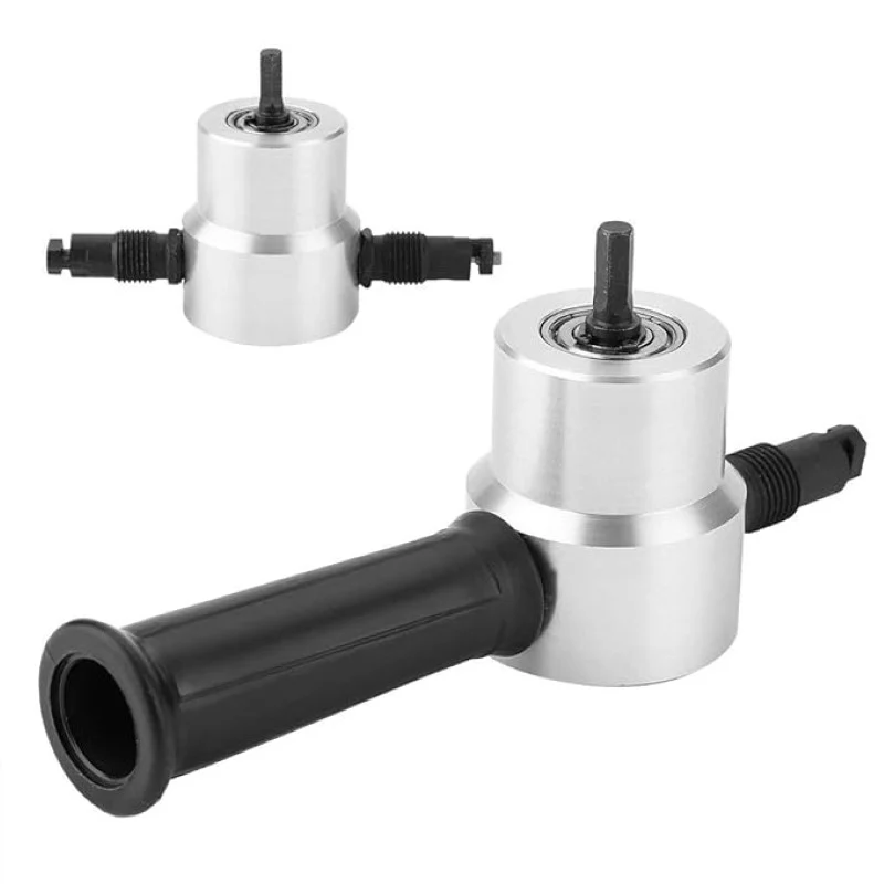 Adjustable Double Head Sheet Metal Nibbler Cutter Cutting Power Drill Attachment - Image 4