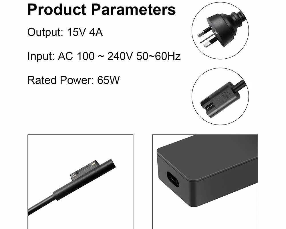 Replacement Charger for Microsoft Surface Pro X/7/6/5/4/3 65W - Image 7