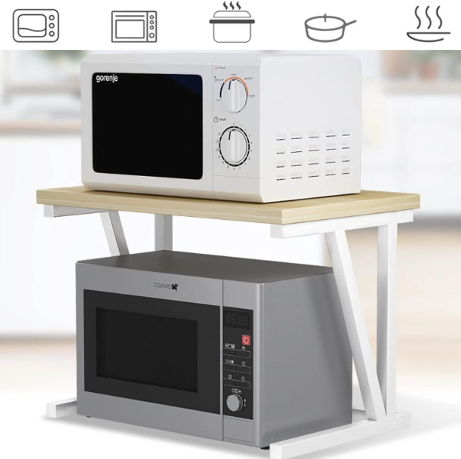 Microwave Shelf Rack Stand Kitchen Shelf Rack Stand - Image 6