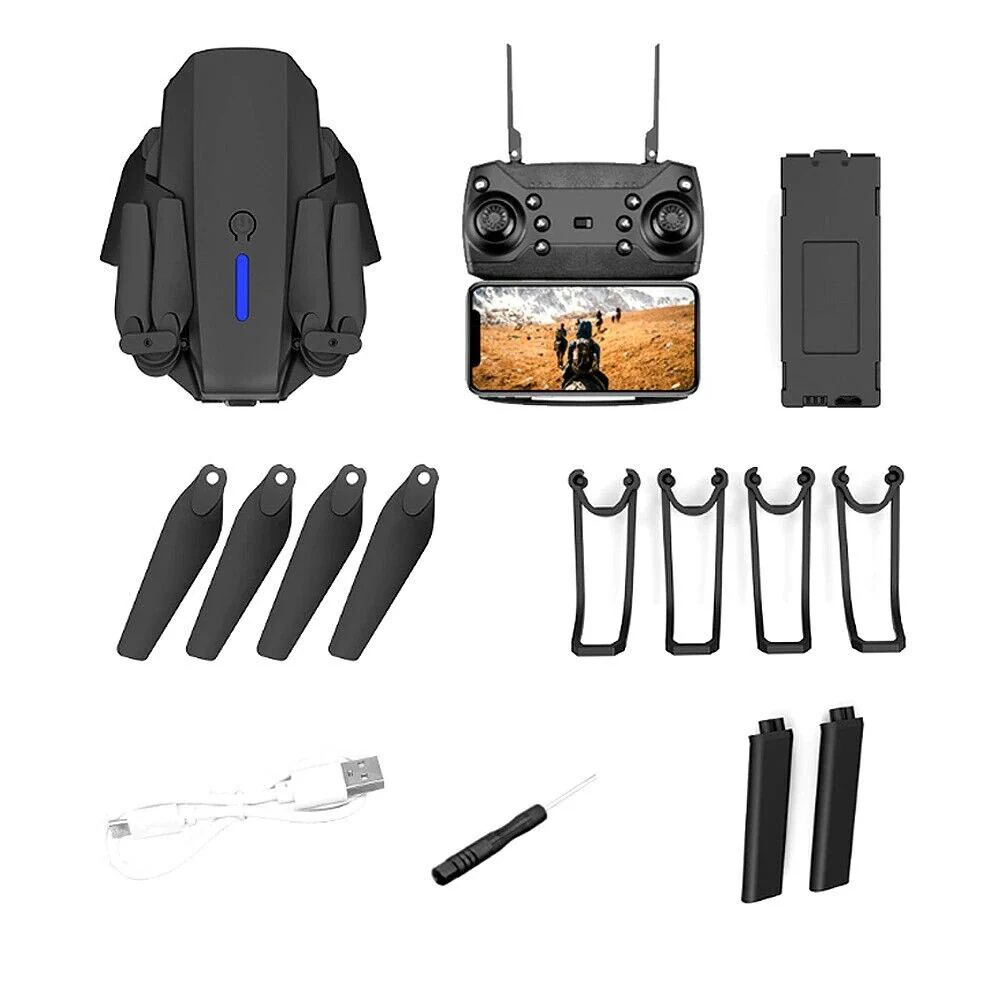 Drone with Camera - 4K HD Foldable Mini Quadcopter WiFi FPV RC Helicopter Black - Image 5