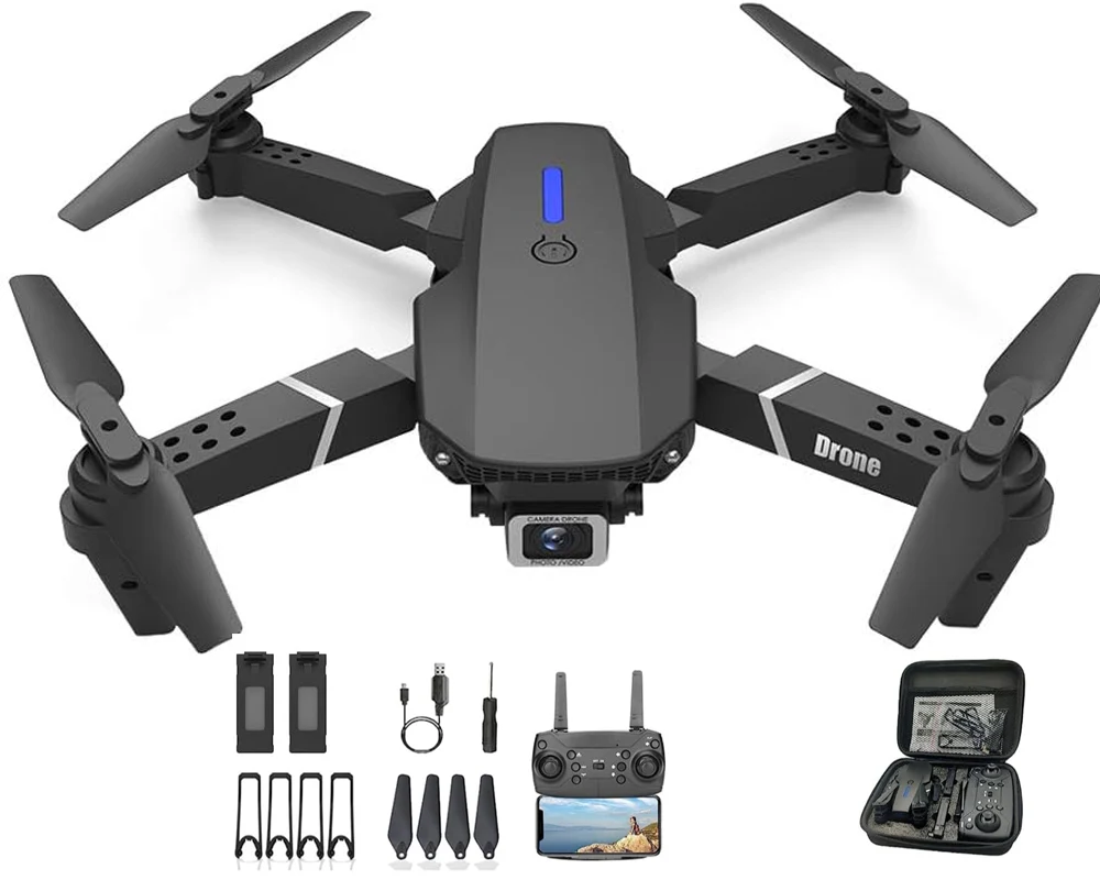 Drone with Camera - 4K HD Foldable Mini Quadcopter WiFi FPV RC Helicopter Black - Image 9