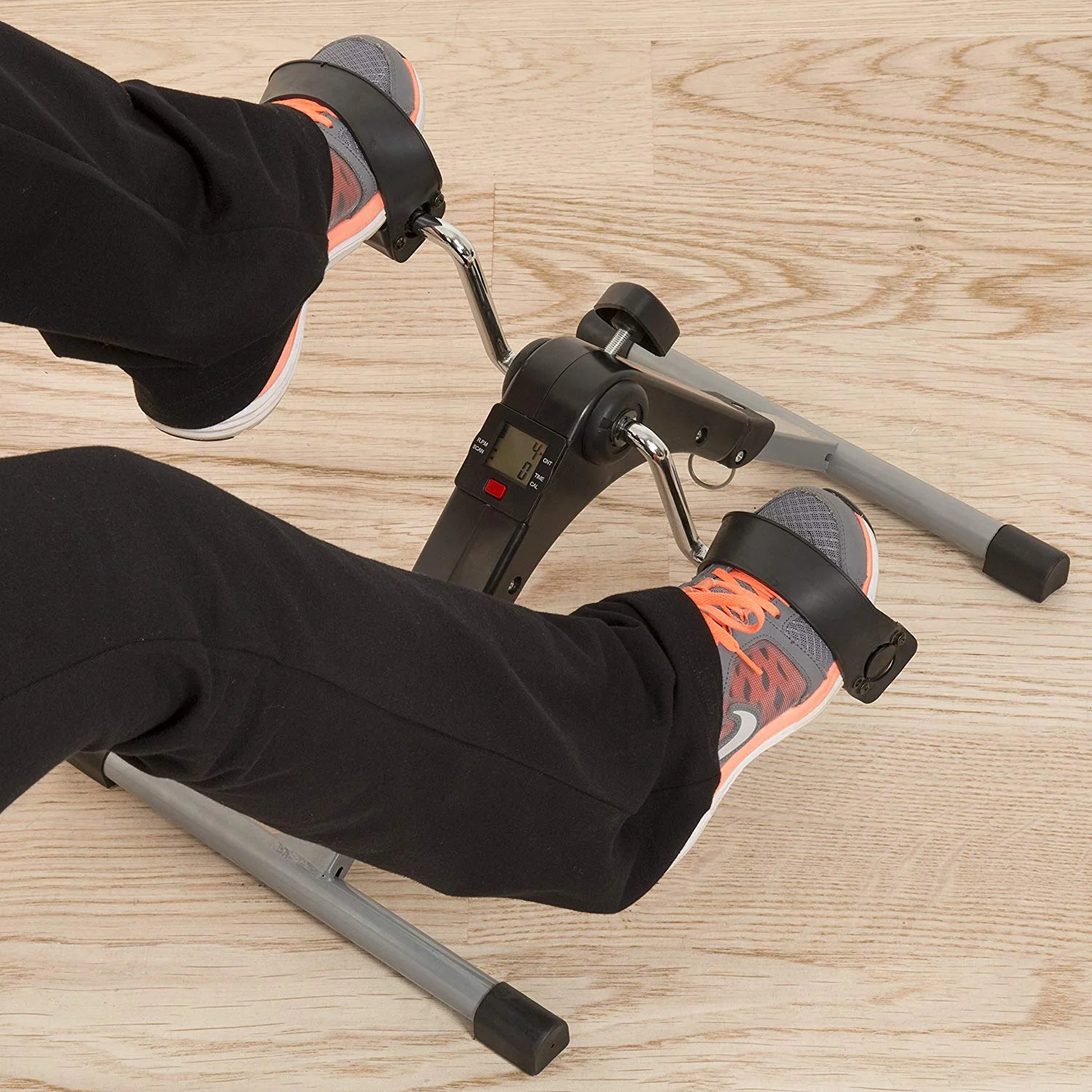 Pedal Exerciser Under Desk Bike With Lcd Monitor Resistance For Seniors, Stationary - Image 3