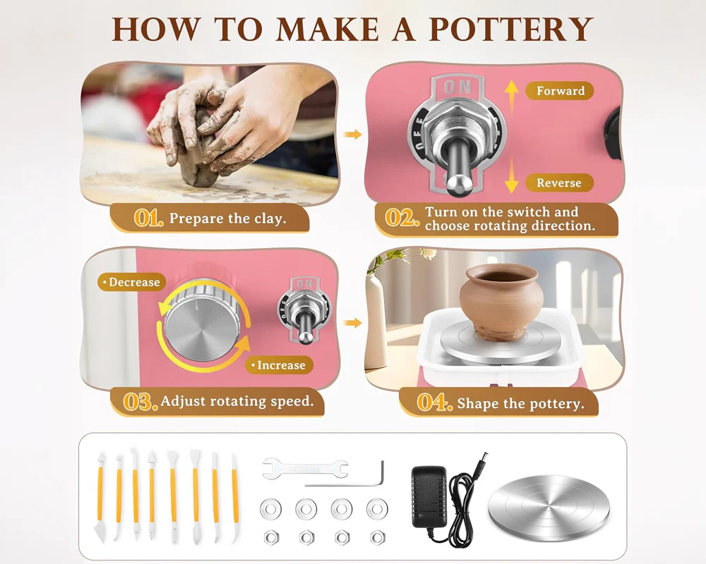 Mini Pottery Wheel Machine - Image 2