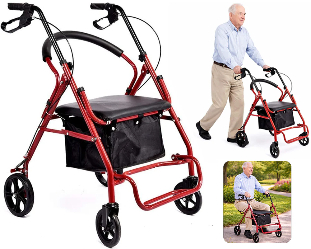 Folding Mobility Rollator Walker - Image 2
