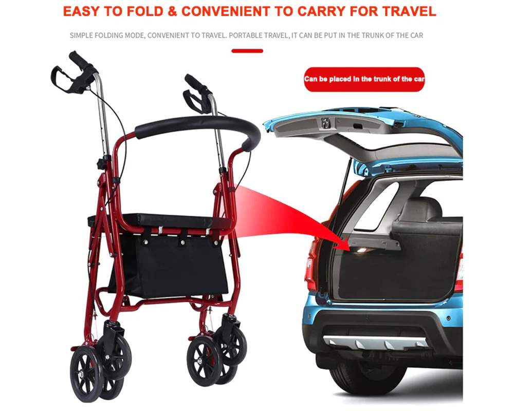 Folding Mobility Rollator Walker - Image 4