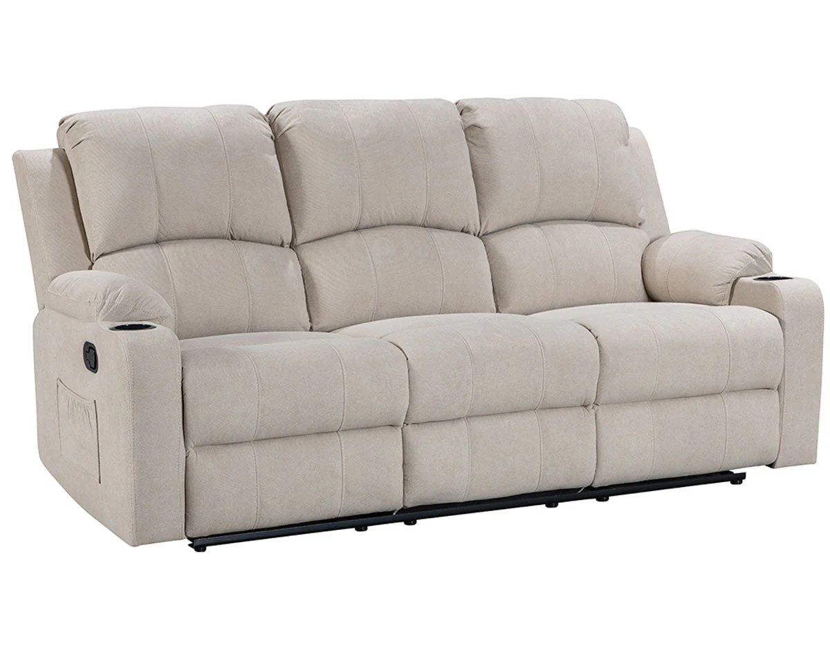 NovaCloud Fabric 3 Seater Recliner Sofa - Image 13