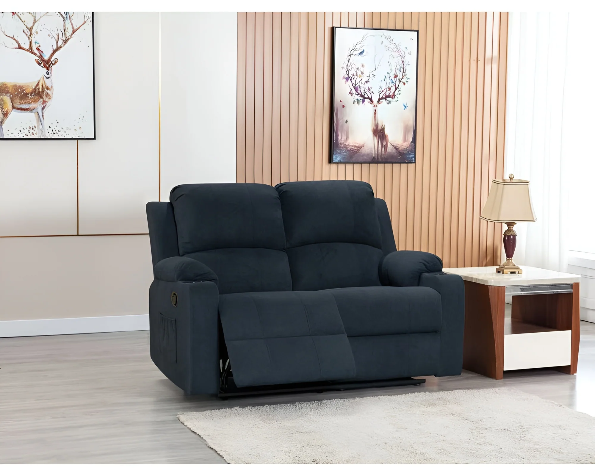 NovaCloud Fabric Recliner Sofa 2 Seater - Image 3