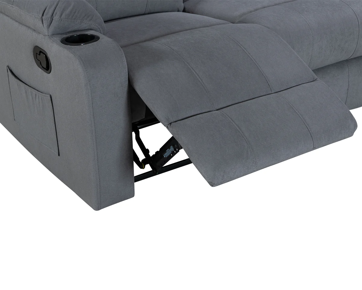 NovaCloud Fabric 3 Seater Recliner Sofa - Image 11
