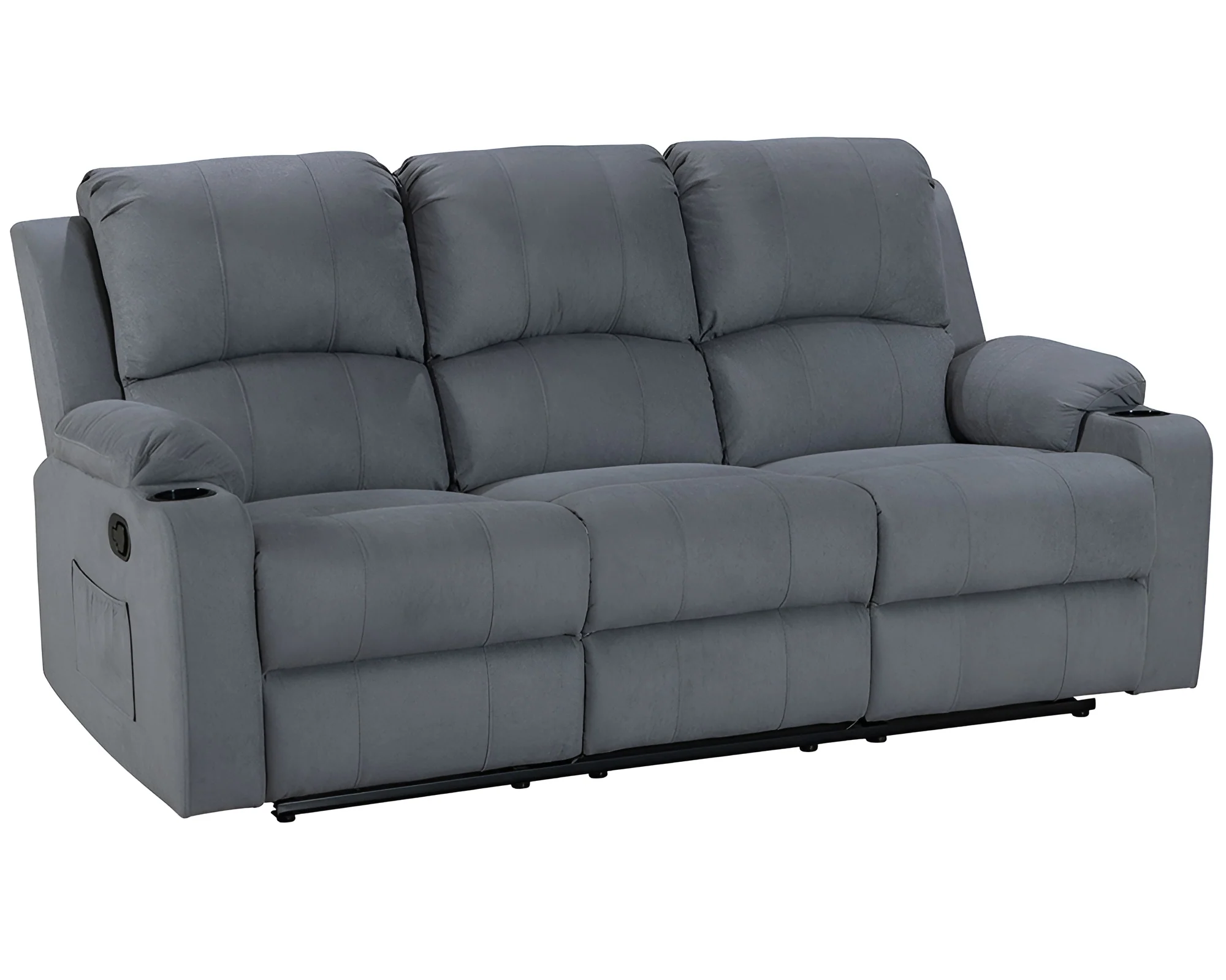 NovaCloud Fabric 3 Seater Recliner Sofa - Image 2